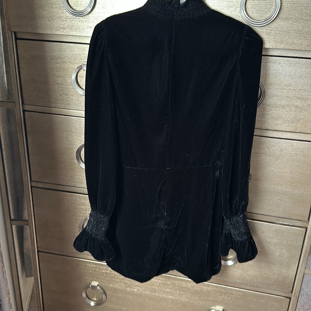 Zara Velvet Black Mini Dress (NWOT) - Picture 6 of 9